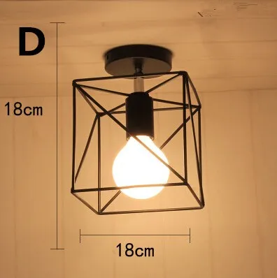 Винтажная потолочная лампа в стиле лофт американский кантри черный 5 стилей