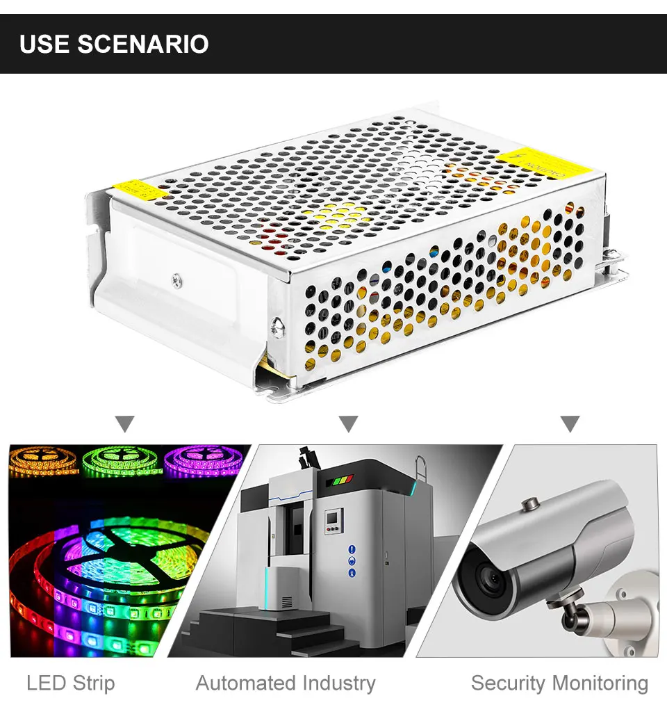 24V 1A/2A/3A/5A/10A/15A/20A/25A AC110V-220 V Регулируемый переключатель питания Преобразователь напряжения CCTV СВЕТОДИОДНАЯ лента