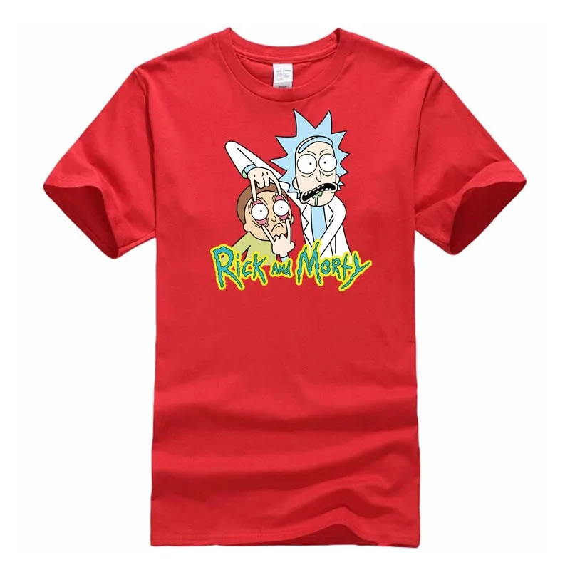 Новое поступление Рик Morty Для мужчин футболка Аниме футболки мир среди миров в