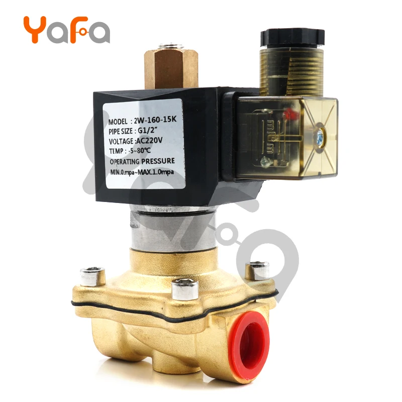 Нормально открытый Соленоидный клапан водяной воздушный 220VAC 24VDC EPDM VITON