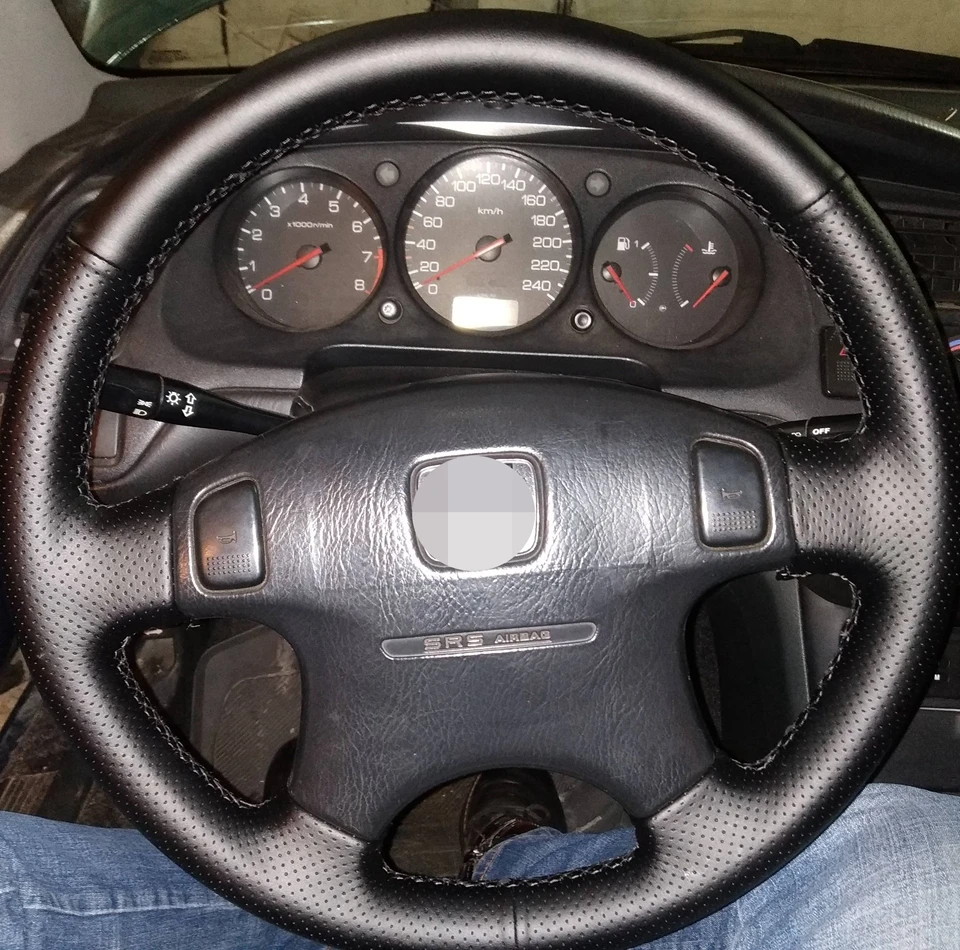 Черный чехол на руль из искусственной кожи для Honda CRV CR V 1997 2001 Accord 6 1998 2002 Odyssey