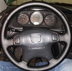 Черный чехол на руль из искусственной кожи для Honda CRV CR-V 1997-2001 Accord 6 1998-2002 Odyssey 1998-2001 Prelude