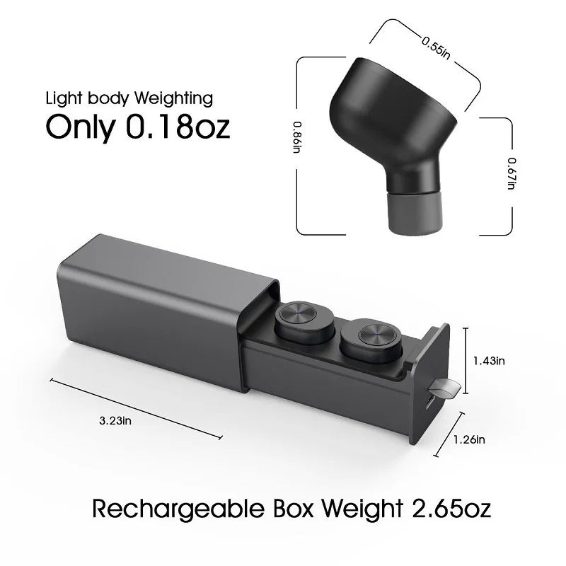 Gerleek TWS Bluetooth наушники True беспроводные для мобильного телефона с переносной