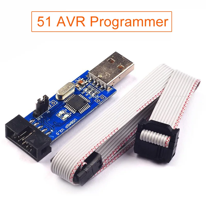 Новый Популярный 51 программный адаптер AVR USBASP 10 Pin кабель USB ATMEGA8|Адаптеры карт