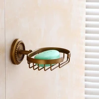 bathroom antique soap dishes carved tray home hotel drain shelf vintage wall mounted brass soap holder rack punch free