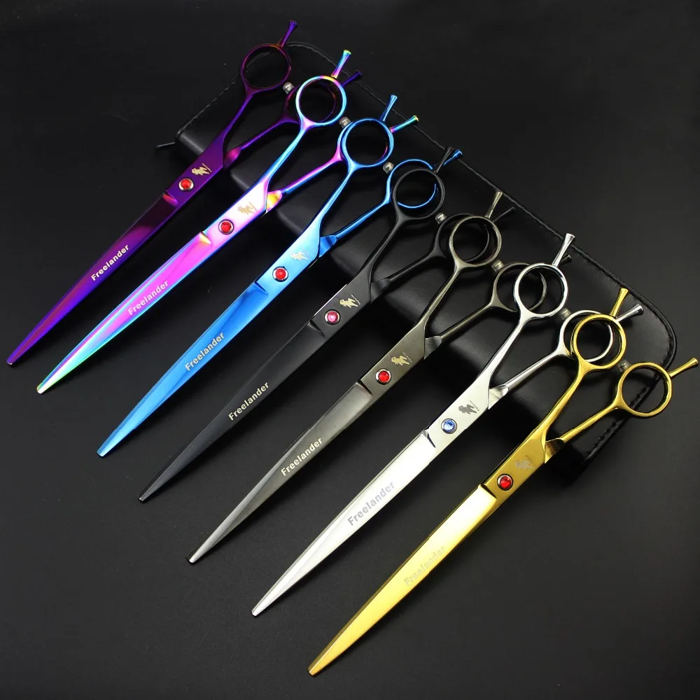 

Freelander professional 8.0 inches Japan 440C dog hair grooming scissors Cutting scissors Pet shearing Pet hairdressing scissors