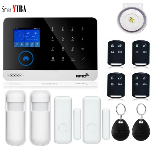 SmartYIBA управление через приложение RFID беспроводной WIFI SMS сигнализация двери окна