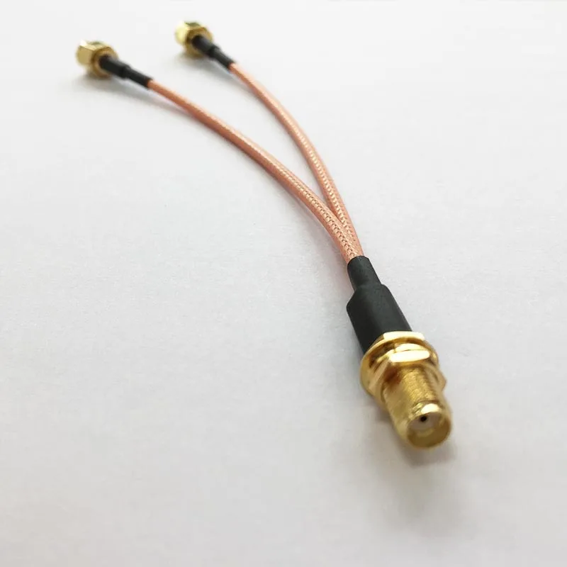 SMA гнездовая гайка для 2X SMA штекер Y Тип сплиттер Combiner косичка кабель RG316 15 см " для Wi-Fi роутера