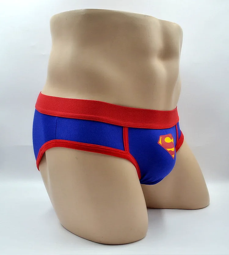 2017 New Arrive Cartoon Superman Men's Briefs 100% Cotton Sexy Mens Underpants Fashion Underwear Size M-XL |