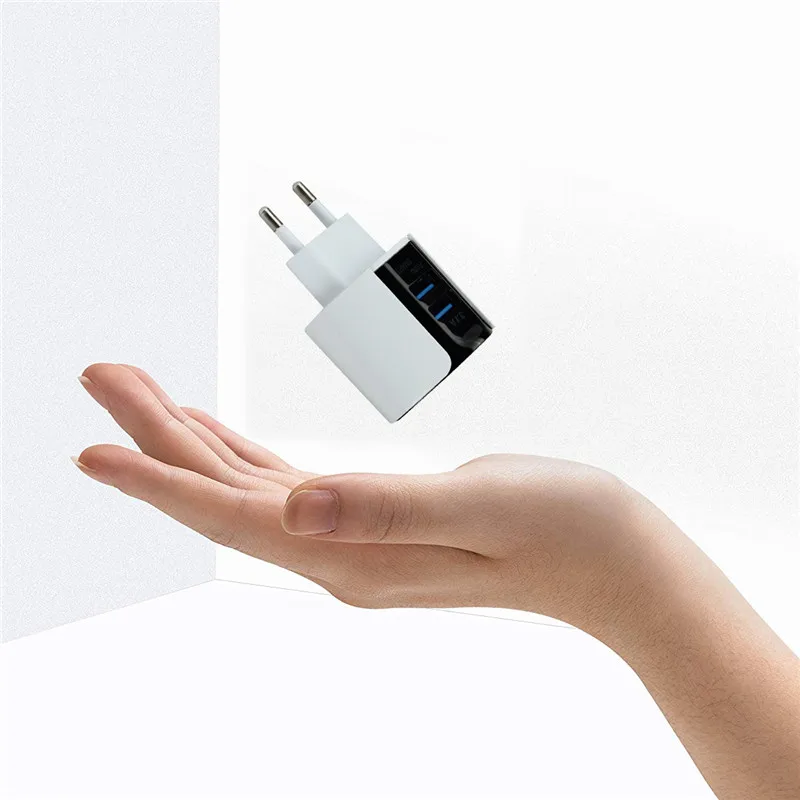 QC3.0 зарядное устройство для путешествий с двумя выходами USB 15 5 Вт штепсельная