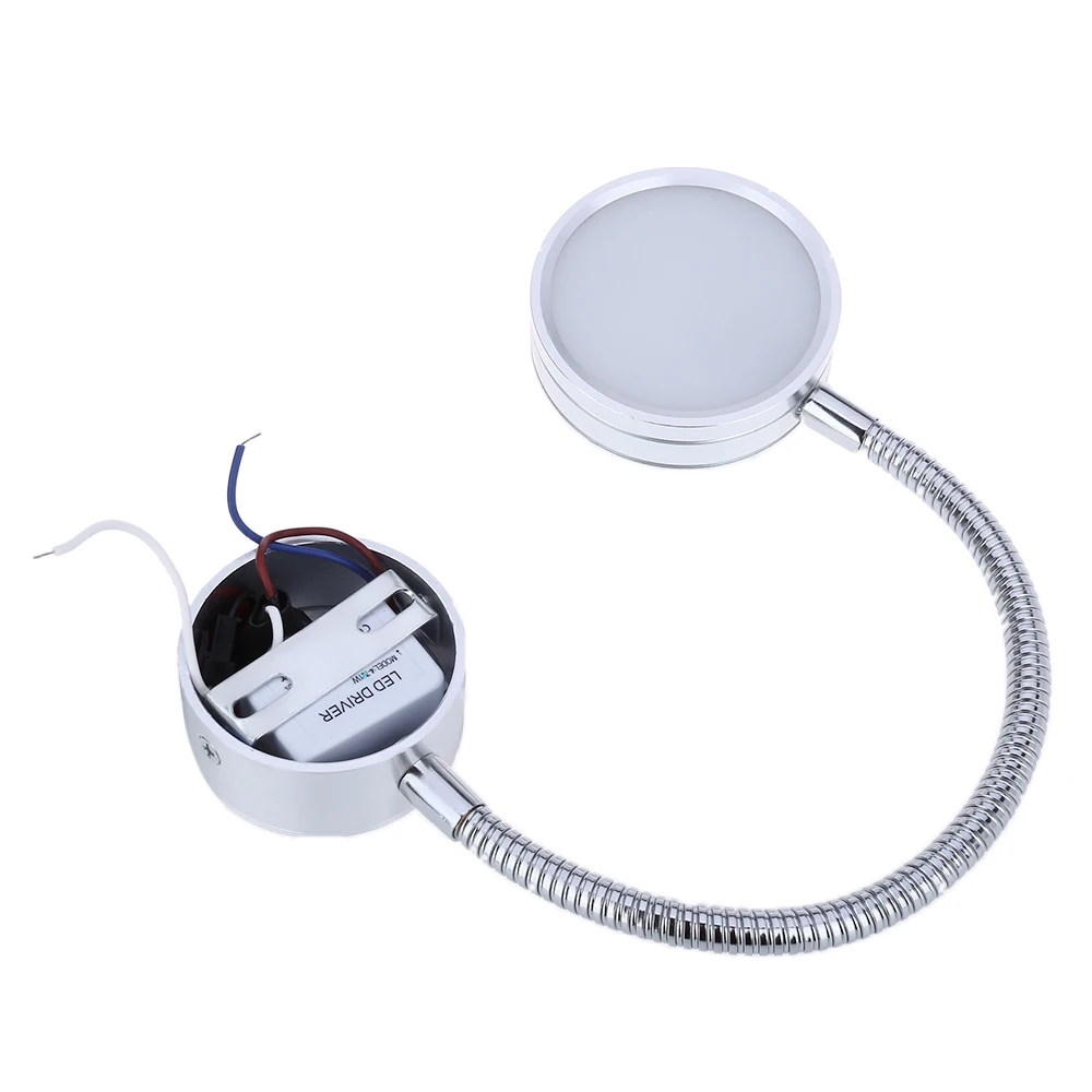 Светодиодный светильник для спальни серебристый с переключателем 5 Вт 90-260 В