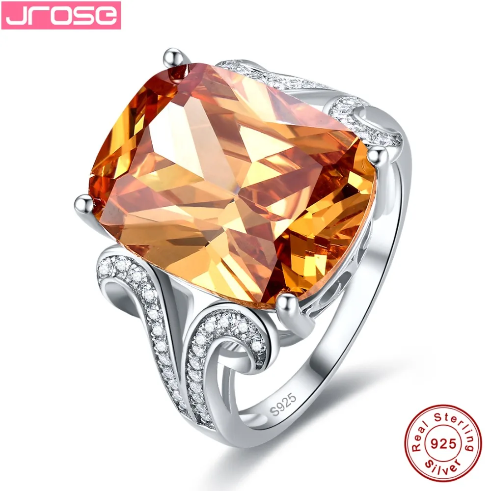 Jrose 100% Стерлинговое Серебро 925 пробы морганитовые кольца для женщин Женское
