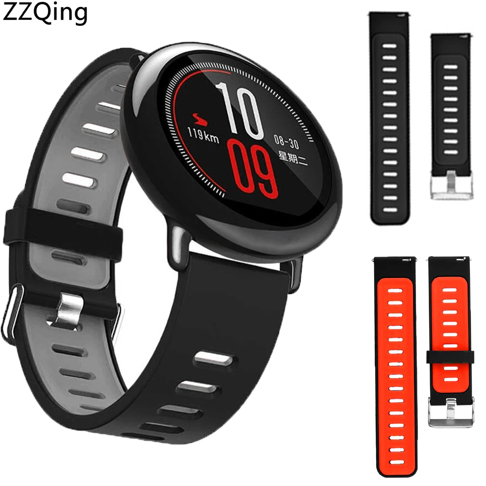 Huami Amazfit pace/Huami Amazfit stratos 2 ремешок спортивный наручный ремешок pace Смарт-часы браслет 22 мм силиконовый ремешок для часов