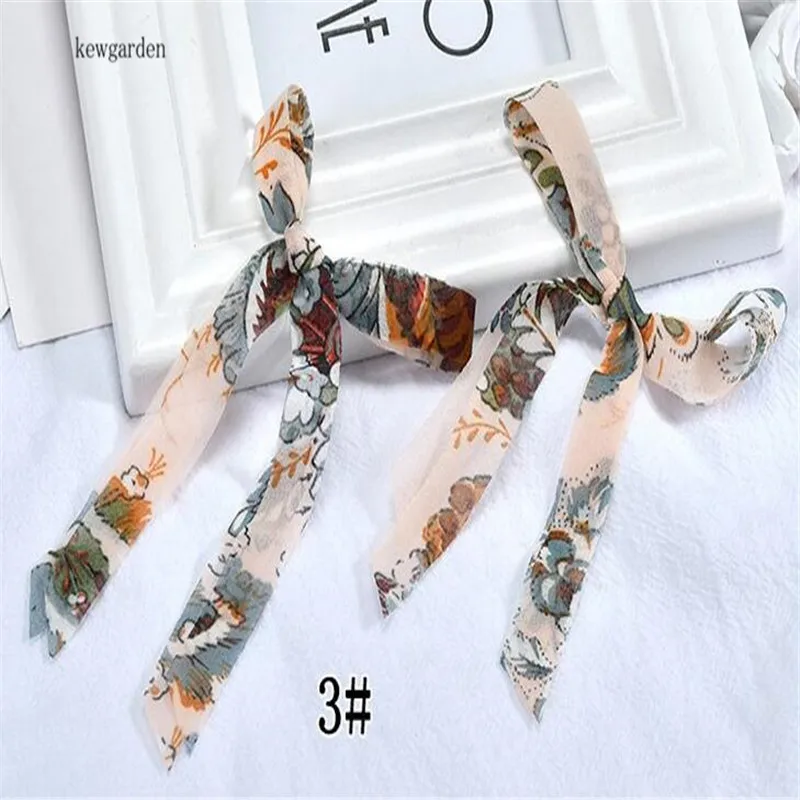 Kewgarden DIY серьги заколки для волос аксессуары для волос шифон цветок лента бант материалы ручной работы 20 шт./партия - Цвет: 3