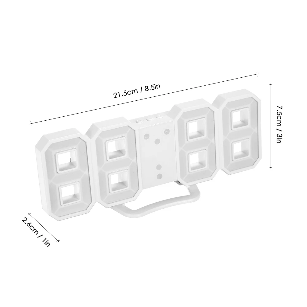 Цифровой светодиодный Будильник USB 12H/24H дисплей настенные часы