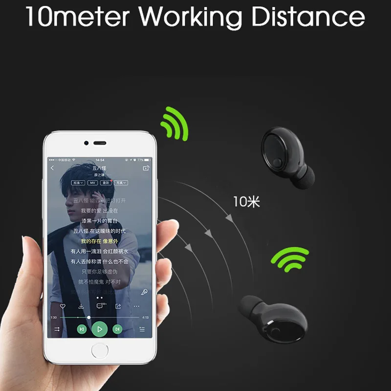 Mini Dual TWS True Bluetooth беспроводные наушники для iphone Samsung Xiaomi стерео музыкальные