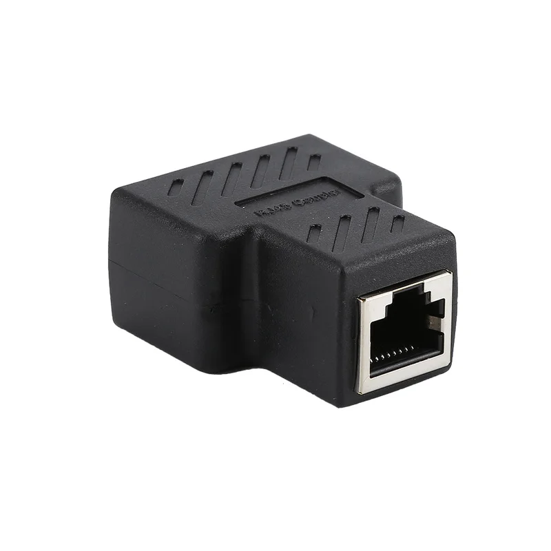 Новый 1-2-сторонний LAN RJ45 пластиковый корпус медный сердечник черный разъем