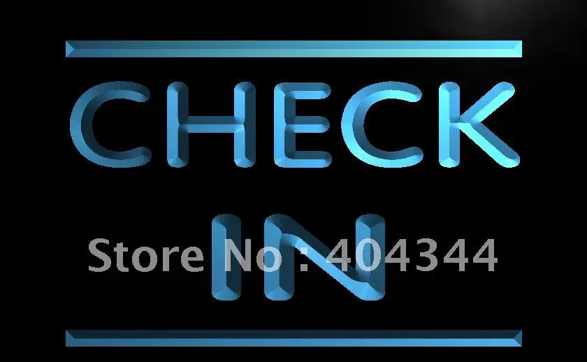 

LB605- Check In Hotel Motel Display LED Neon Light Sign home decor crafts