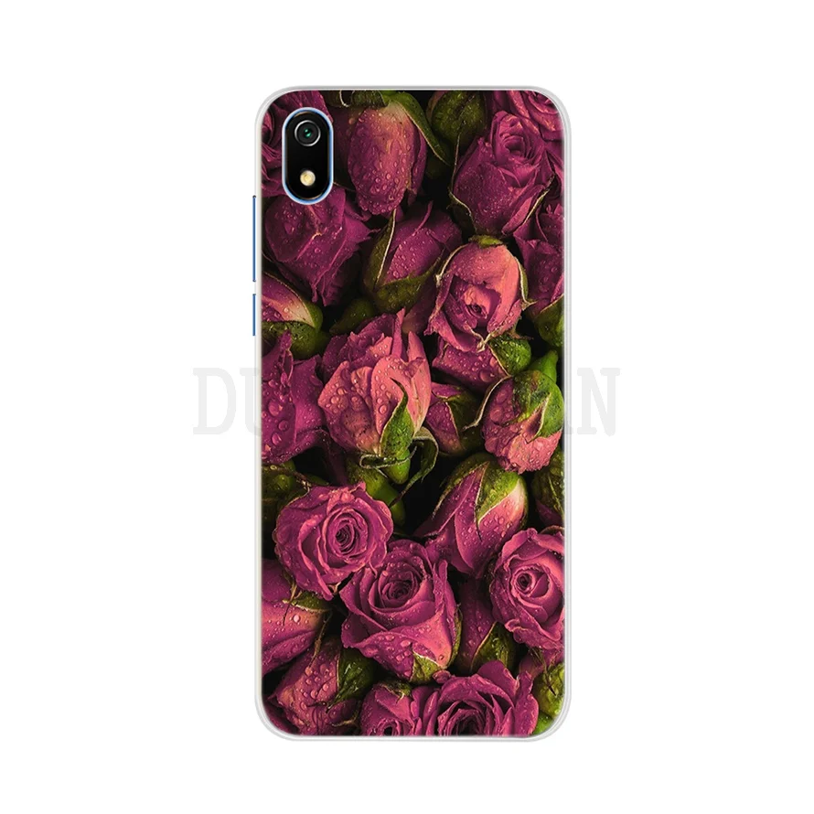 Прекрасные цветы чехол для Xiaomi redmi 7A 5 45 силиконовый прозрачный окрашенный Мягкий