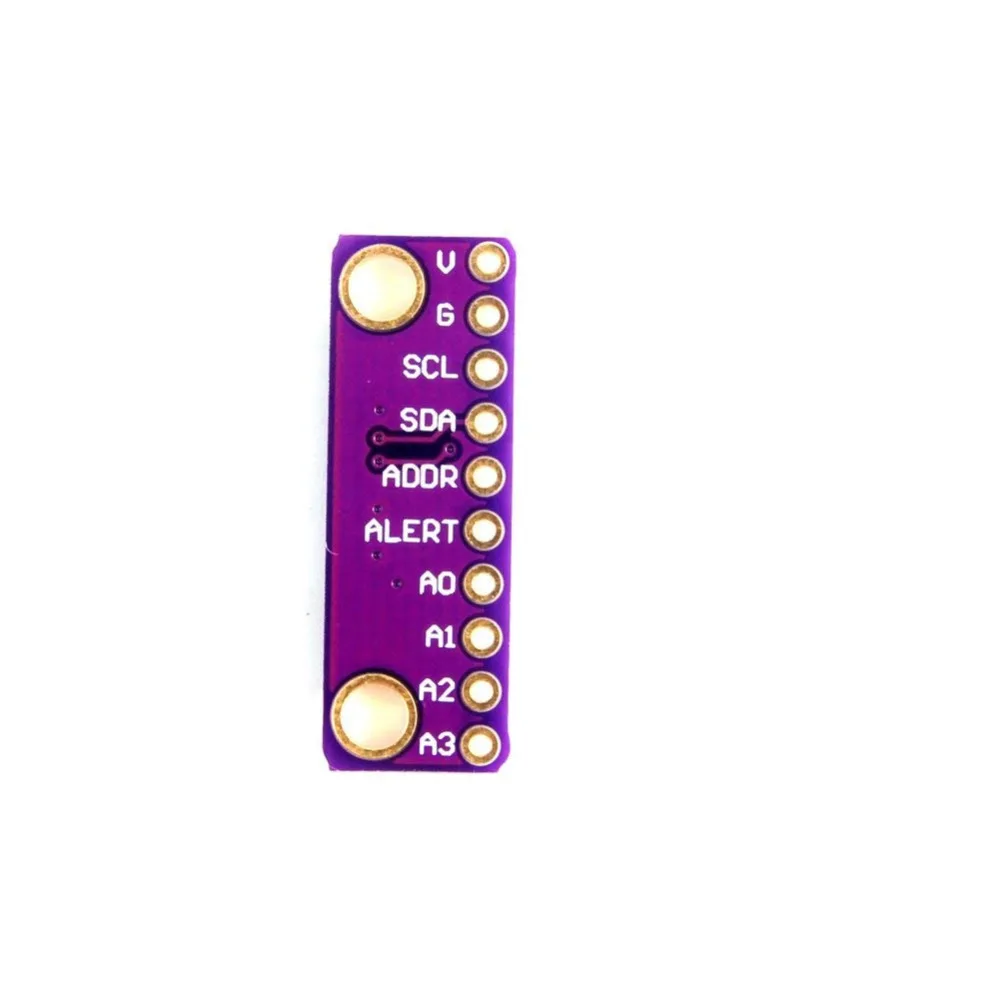 Aokin новый модуль 16 бит I2C 4 CH ADS1115/ADS1015 макетная плата фиолетового цвета для