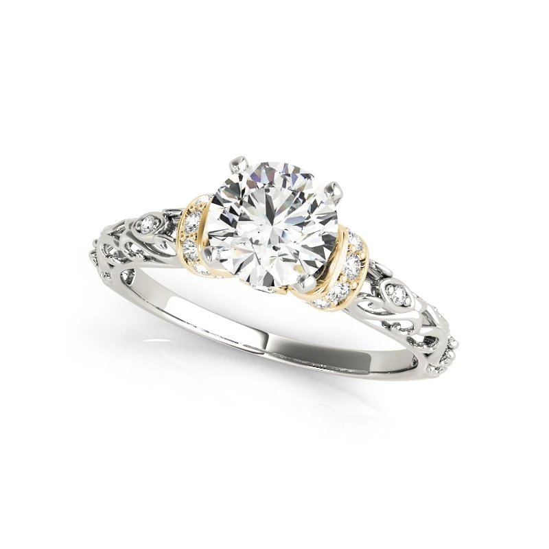 LESF Vintage Style 925 Silver 0.75 ct Round cut Engagement Ring Trendy Jewelry Brand Wedding Rings for Women wholesale | Украшения и