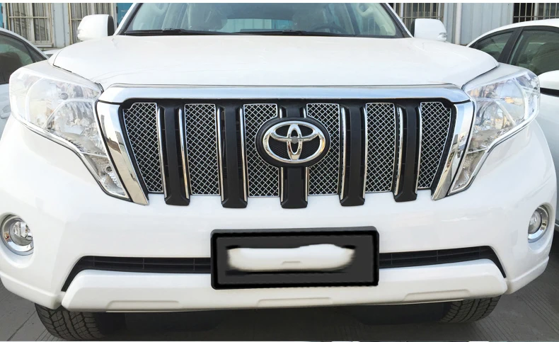 Передняя решетка из нержавеющей стали передняя вставка для Toyota Land Cruiser Prado FJ150 2014