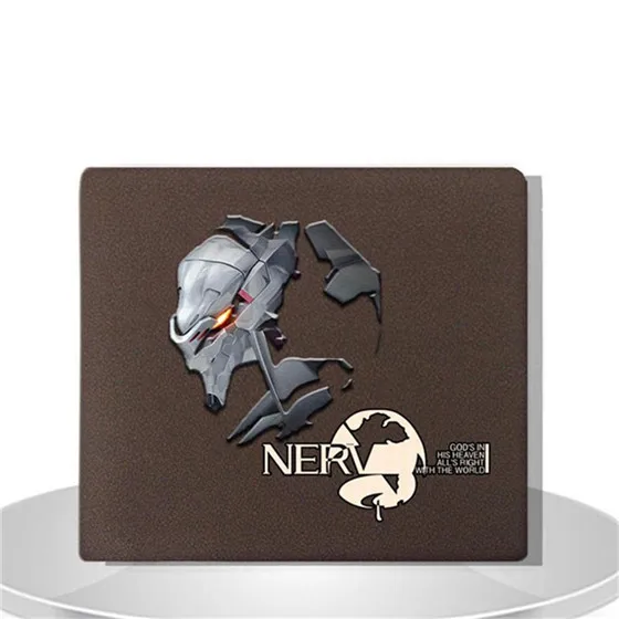 Новое поступление японский мультфильм аниме кошелек EVA Neon Genesis Evangelion кошелек для студента короткий бумажник для юноши классный подарок на выбор - Цвет: 396TK EVAlbrown