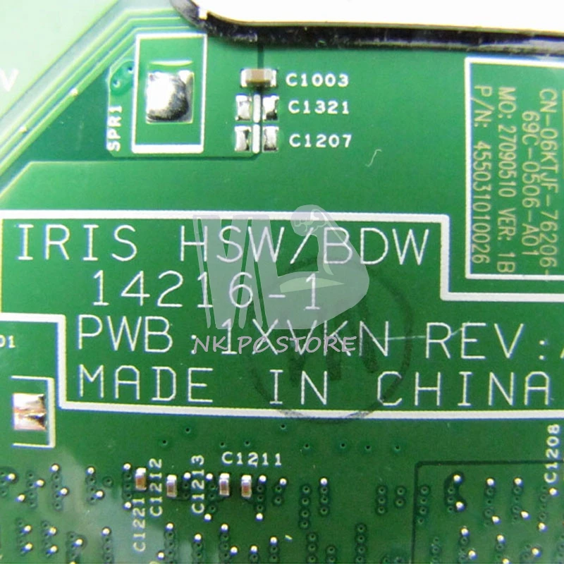 Материнская плата NOKOTION для ноутбука Dell inspiron 14 3458 3558 CN 06KTJF 6ktjf 1xvkn SR27G i3 5005U CPU GT920M
