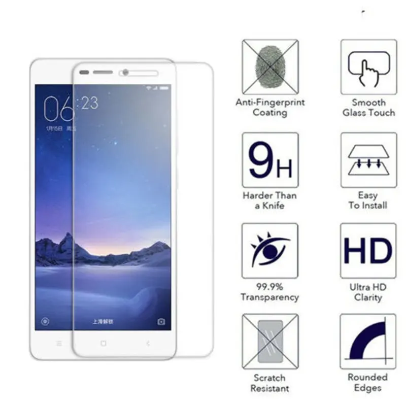 Zerosky для Xiaomi Redmi 3 3S закаленное стекло 5 0 Дюйма 9H 2.5D Премиум Защитная пленка экрана