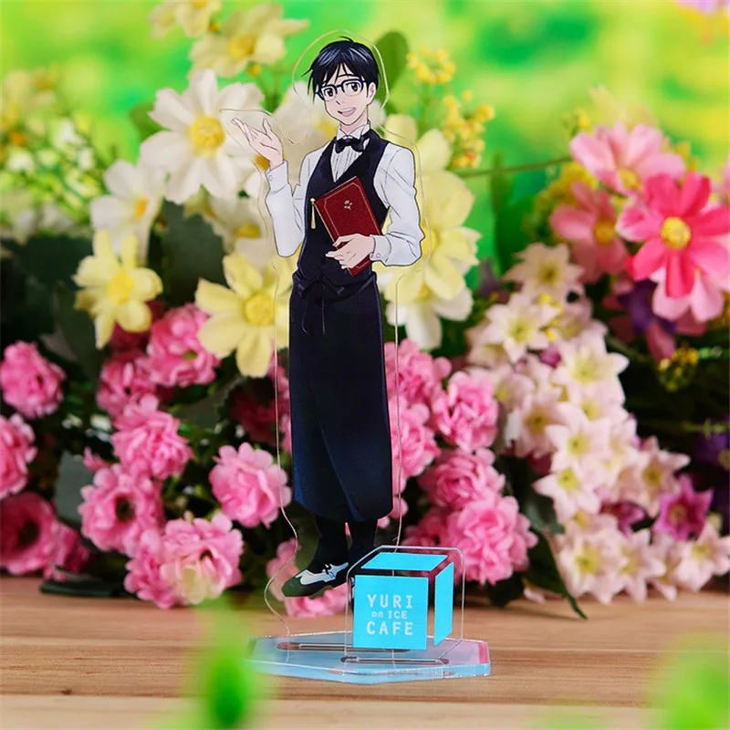Юри на льду рисунок акриловая Игрушка Аниме Katsuki Виктор Никифоров Юрий плисецкий модель стенд для куклы 15 см для подарка
