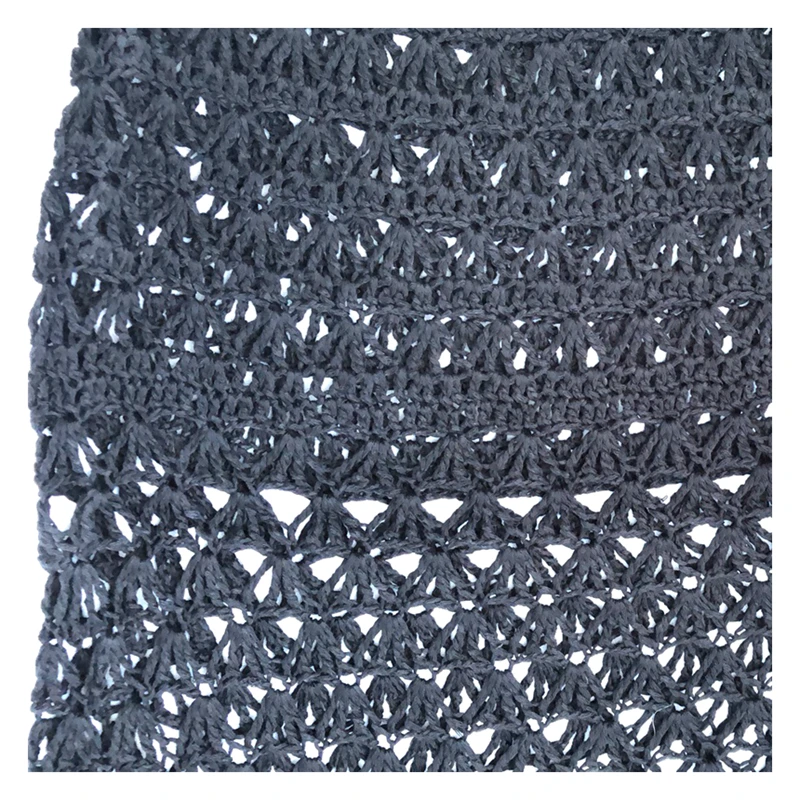 

100% Handmade Crochet Halter Spaghetti Straps V-neck Backless Dress