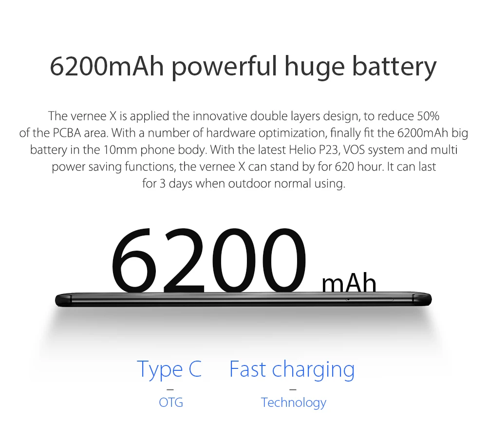 Vernee X 6 дюймов 18:9 FHD 4 г смартфон MT6763 Octa Core ГБ оперативная память 64 Встроенная Face ID Android 7,1 6200 мАч камера OTG Мобильный телефон
