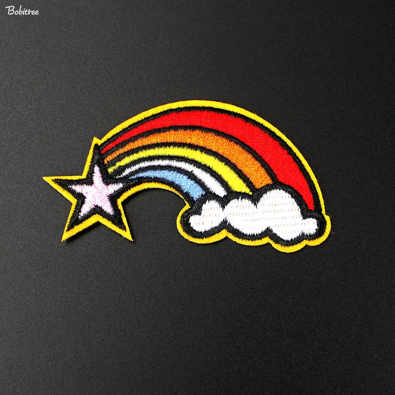 2019 модные радужные патчи креативные наклейки с помощью утюга для детской куртки