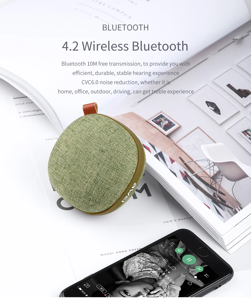 Awei Y260 Wireless Bluetooth Speaker Mini Portable Stereo Sound Music Surround For Phone Support Bluetooth AUX TF Card U Disk