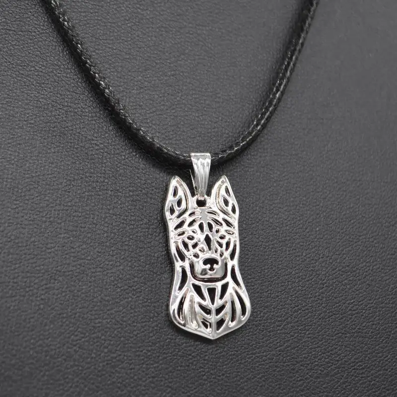  Hot Sale Rope Chain Women's Pet Dog Shaped Necklaces Hollow Out Dutch Shepherd For Lovers Drop Shipping | Украшения и