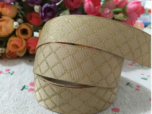 Аксессуары для волос из золотой фольги ленты длиной 7/8 дюйма (22 мм) 10 ярдов 15112832|10