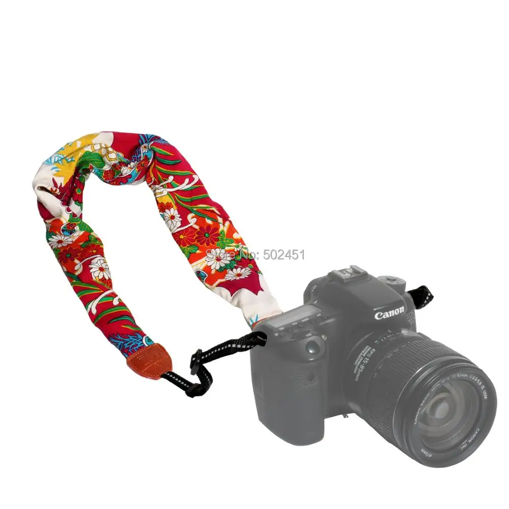 Универсальная регулируемая DSLR камера плечевой шейный ремень Ткань цветочный шарф для CANON NIKON SONY Fujifilm Leica Pentax Olympus