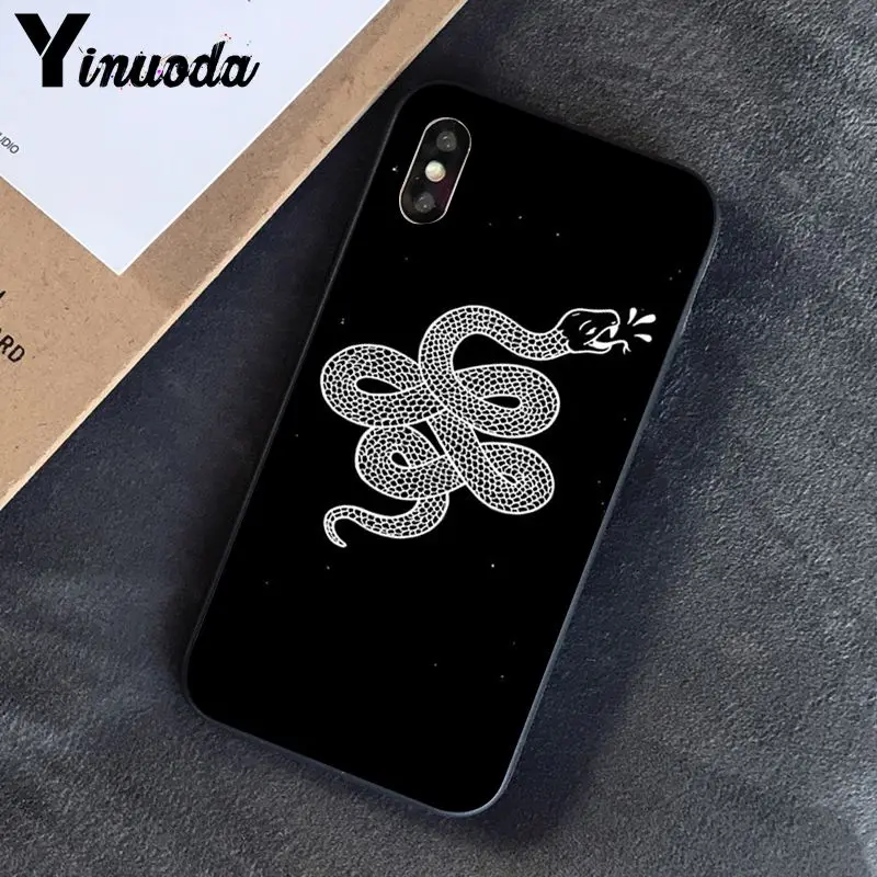 Чехол Yinuoda с животными змея и папоротника Красочный милый чехол для телефона iphone