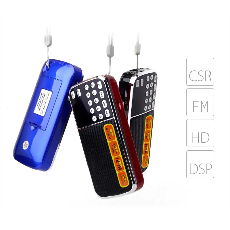Портативное мини радио Rolton FM портативное fm radyo музыкальный плеер динамик TF USB с