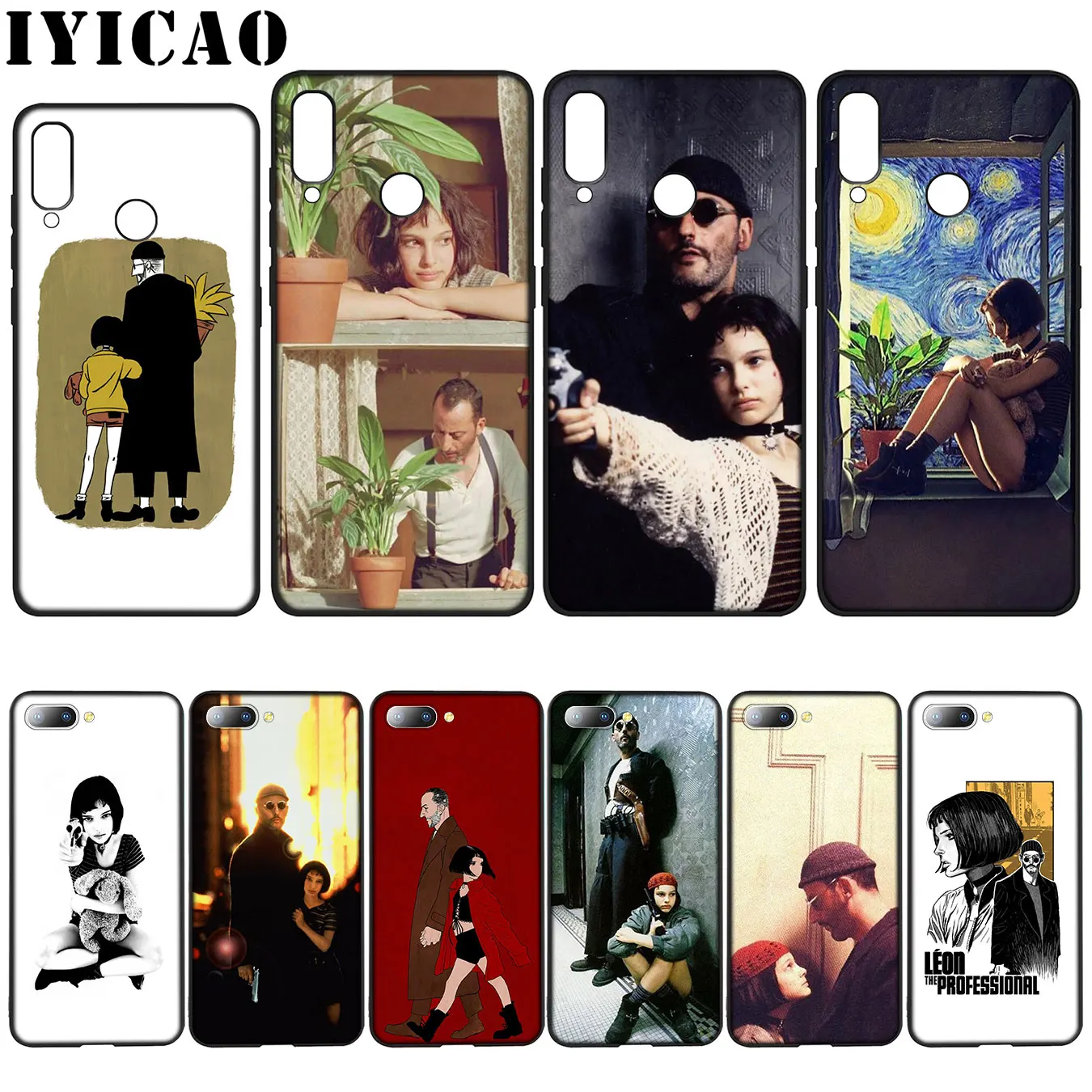 Силиконовый мягкий чехол IYICAO Leon и Matilda для Huawei Y7 Y6 Prime Y9 2018 Honor 8C 8X 8 9 10 Lite 6A 7C 7X 7A
