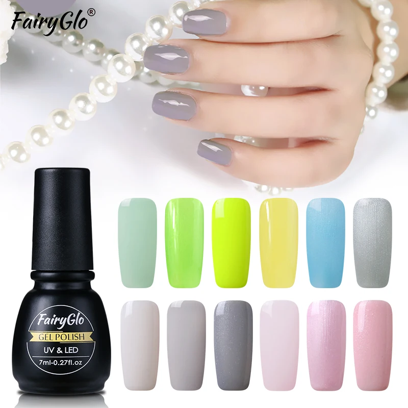 FairyGlo Летний стиль 7 мл светлый цветной гель для ногтей отмачиваемый УФ Краска