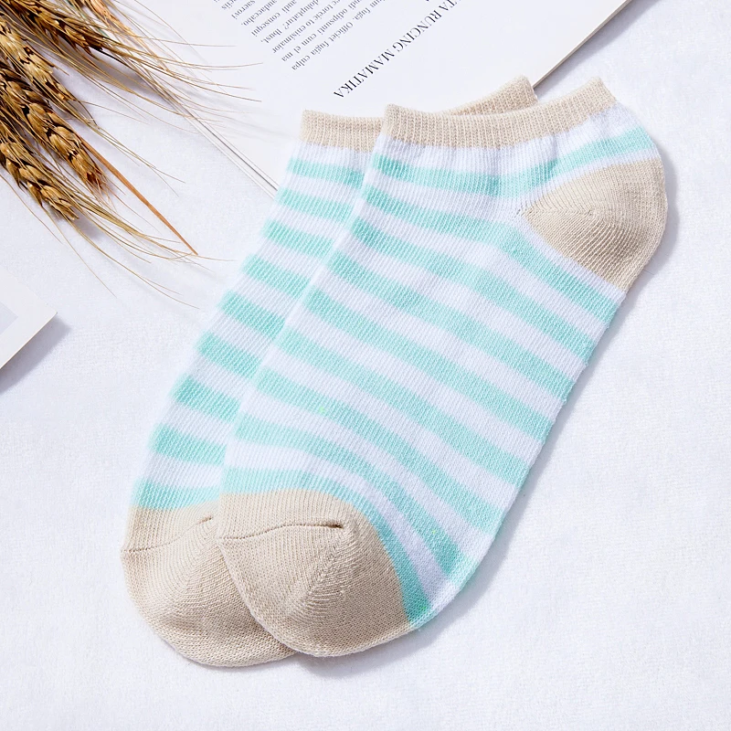5 цветов женские короткие носки полосатые носки-башмачки для девочек модные