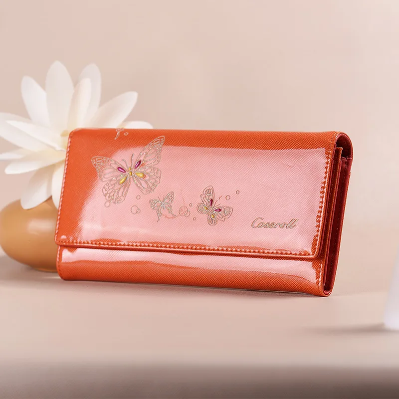 Женский дизайнерский кошелек из натуральной яловой кожи роскошный брендовый