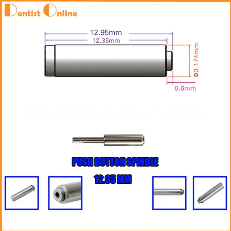 

3PCS 12.95mm Push Button Shaft For Repairment Dental Handpiece