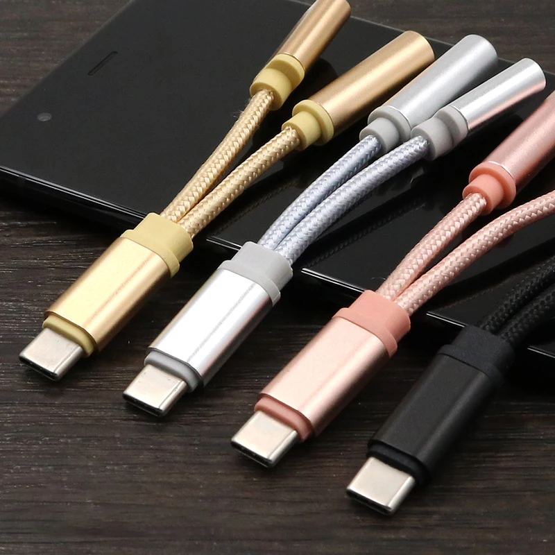 Кабель адаптер для наушников со штекером USB Type C и разъемом 3 5 мм AUX аудио Xiaomi Mi 6 6x