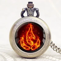 new design pocket watch avatar the last airbender fire firebending high grade chain necklace men cool gift