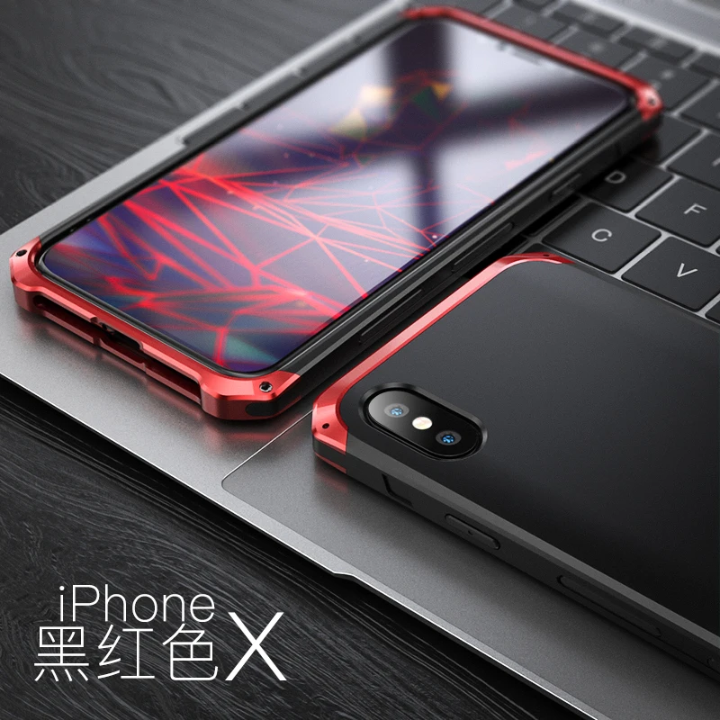 Чехол для iPhone 8, металлический каркас, жесткая задняя крышка из ТПУ, военный класс, противоударный чехол для iPhone 8 S 7 plus, чехол, аксессуары