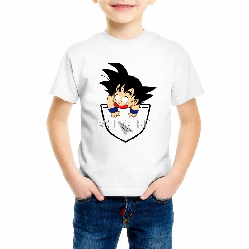 Для детей, на лето Dragon Ball Z мальчиков/девочек Slim Fit Косплэй 3D футболки Dragon Ball футболка Повседневное Детские футболки Z17-7 - Цвет: 9