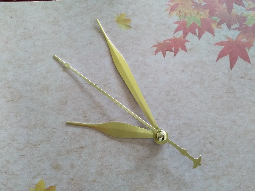 Wholesale 50SETS Clock Quartz Metal Gold Arrows Clock Hands DIY Repair Desk Clock Accessories