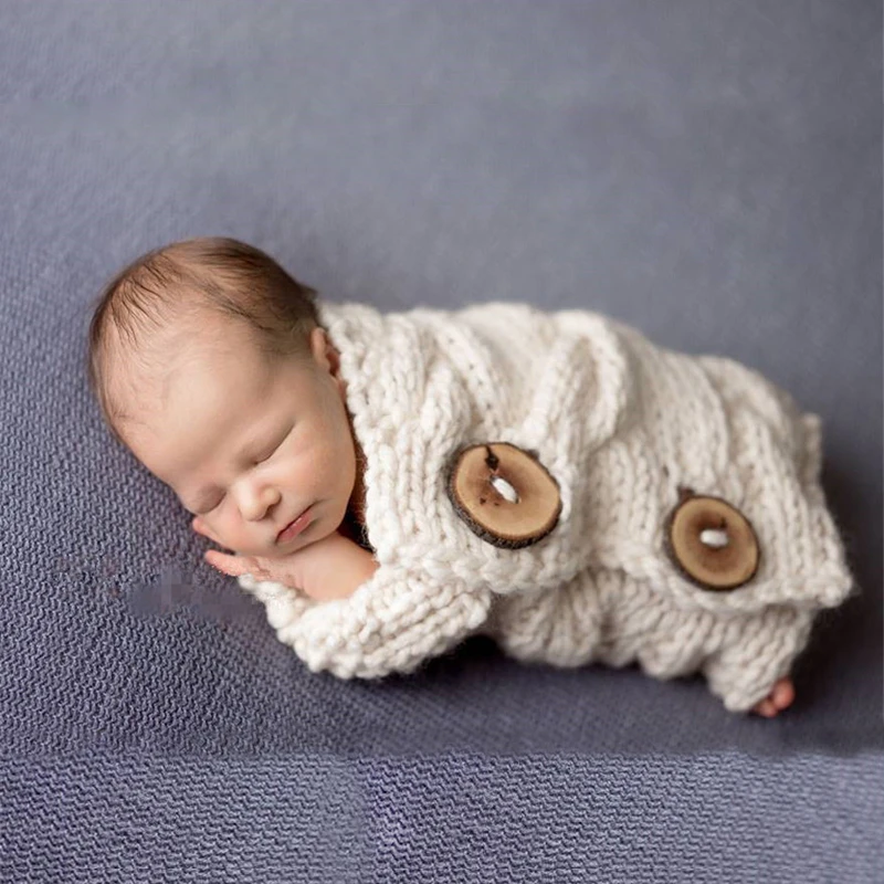 Фотофрафия для новорожденных одежда вязания крючком Bebe одеяло корзина